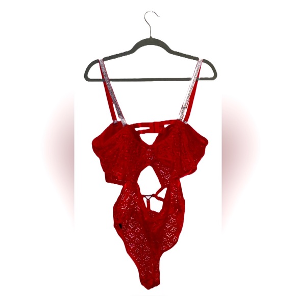 BODYRAGE CURVE RED HEART LACE LINGERIE SIZE 1X Plus - Picture 2 of 3